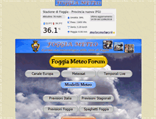 Tablet Screenshot of foggiameteo.com